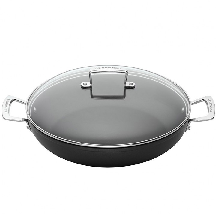 Кастрюля низкая со стеклянной крышкой 28 см, Le Creuset, 51107280010501, Кованый алюминий