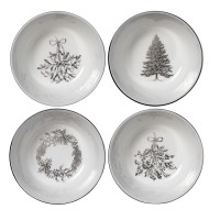 40035073 Набор из 4-х пиал с новогодним узором, Рождество, "Christmas", Wedgwood