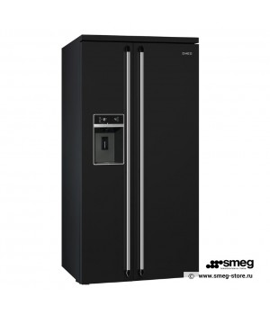 Smeg SBS963N - Отдельностоящий холодильник Side-by-side, черный.