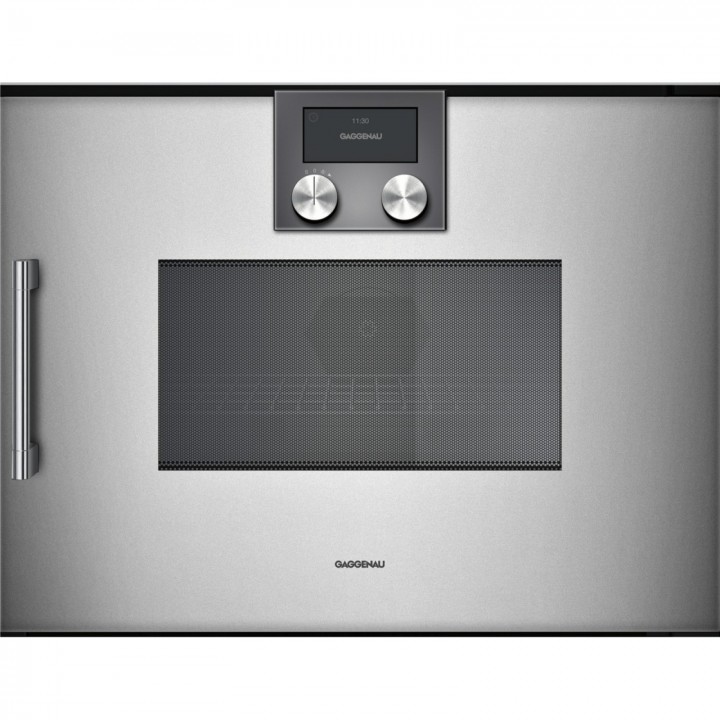 Встраиваемый электрический духовой шкаф GAGGENAU BMP250110 ширина 90 см, нержавеющая сталь