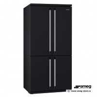 Smeg FQ960N - Отдельностоящий холодильник Side-by-side, черный.