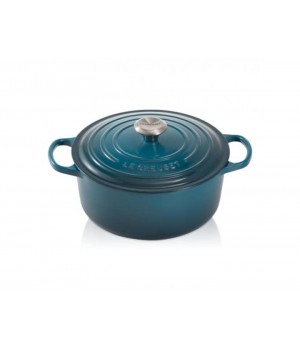 Кастрюля круглая 26 см Лазурь, стальная ручка, Le Creuset, 21177266422430, Чугун