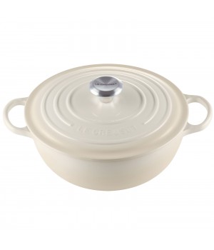 Казан 26 см Меренга, стальная ручка, чёрная эмаль, Le Creuset, 21114267160430, Чугун