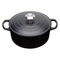 Кастрюля круглая 24 см Чёрный, стальная ручка, Le Creuset, 21177240000430, Чугун