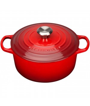 Кастрюля круглая 18 см Вишня, стальная ручка, Le Creuset, 21177180602430, Чугун