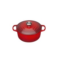 Кастрюля круглая 20 см Вишня, стальная ручка, Le Creuset, 21177200602430, Чугун