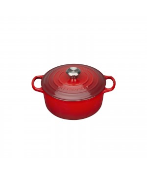 Кастрюля круглая 20 см Вишня, стальная ручка, Le Creuset, 21177200602430, Чугун