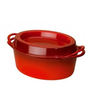 Кастрюля Дофу овальная 30 см Вишня , Le Creuset, 25084300602460, Чугун