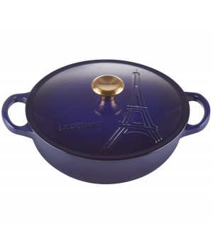 Кастрюля 22см., Eiffel Tower Индиго, ручка золотого цвета, LE CREUSET, 21984224802441