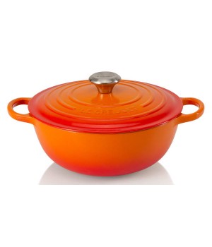 Казан 26 см Огненная лава, стальная ручка, чёрная эмаль, Le Creuset, 21114260900430, Чугун