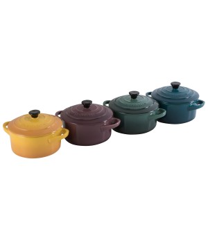 Набор из 4 кокотниц, 10см., 0,2л., Botanique каменная керамика, LE CREUSET, 79212101139030