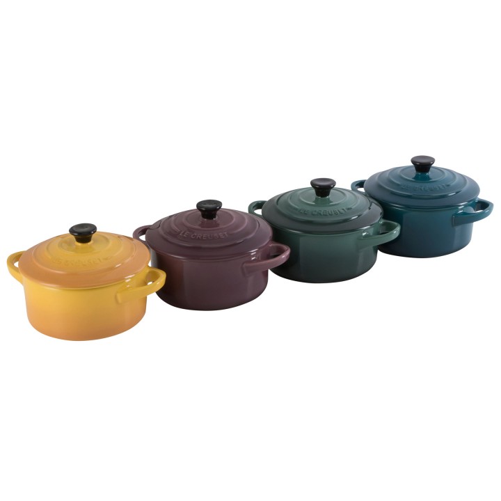 Набор из 4 кокотниц, 10см., 0,2л., Botanique каменная керамика, LE CREUSET, 79212101139030