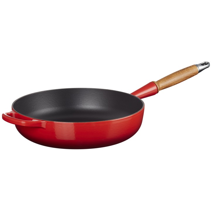 Сотейник с деревянной ручкой 28 см Signature,  Вишня, LE CREUSET, 20259280600422, чугун