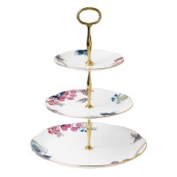 Этажерка для пирожных, 3 уровня, Butterfly blum, Wedgwood, фарфор