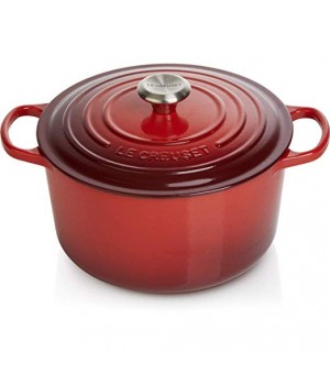 Кастрюля круглая 24 см Вишня, стальная ручка, Le Creuset, 21195240602430, Чугун