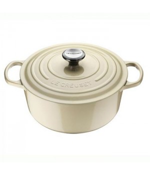 Кастрюля круглая 20 см Крем, стальная ручка, Le Creuset, 21177204814430, Чугун