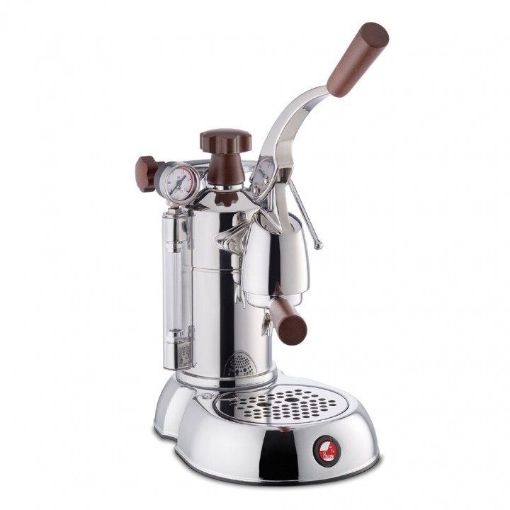 La Pavoni LPLSPH01EU Леверная кофемашина-эспрессо, серия Stradivari Professional, нержавеющая сталь, деревянные ручки