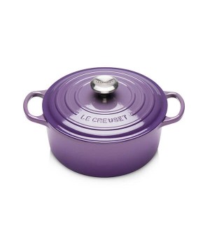 Кастрюля круглая 20 см Ультрафиолет, стальная ручка, Le Creuset, 21177207222430, Чугун