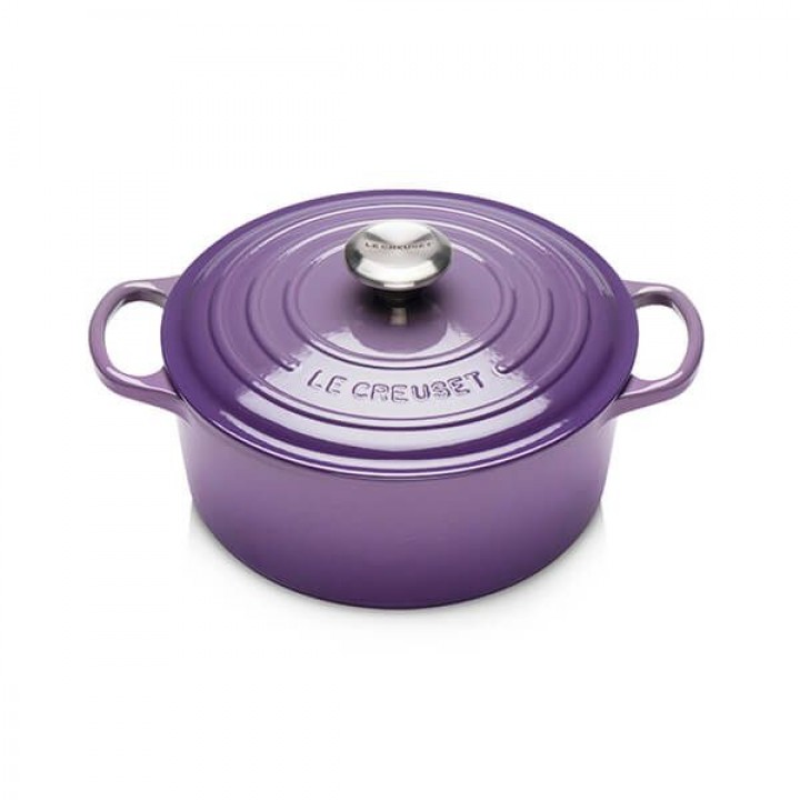 Кастрюля круглая 20 см Ультрафиолет, стальная ручка, Le Creuset, 21177207222430, Чугун