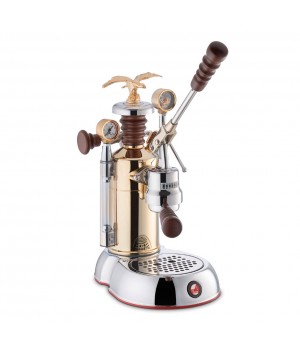 La Pavoni LPLESC01EU Леверная кофемашина-эспрессо La Pavoni, цвет позолоченный + нержавеющая сталь