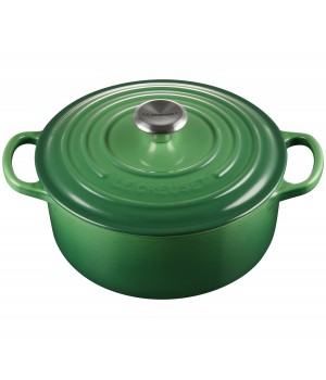 Кастрюля круглая 20 см, Зелёный бамбук, стальная ручка, LE CREUSET, 21177204082430, чугун