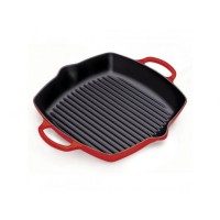 Гриль глубокий квадратный 30 см Вишня, Le Creuset, 20200300600422, Чугун