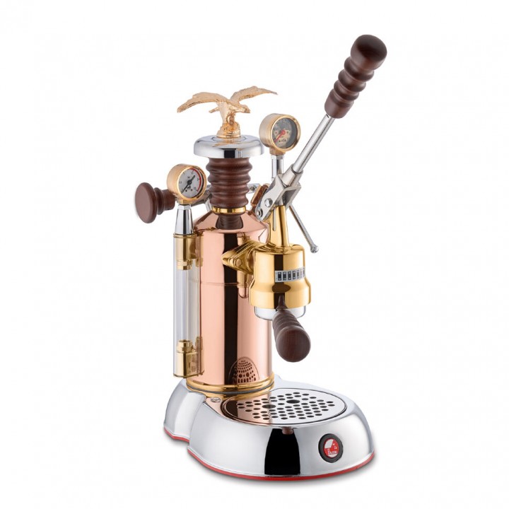 La Pavoni LPLESE01EU Леверная кофемашина-эспрессо, серия Esperto Edotto, цвет медный + нержавеющая сталь