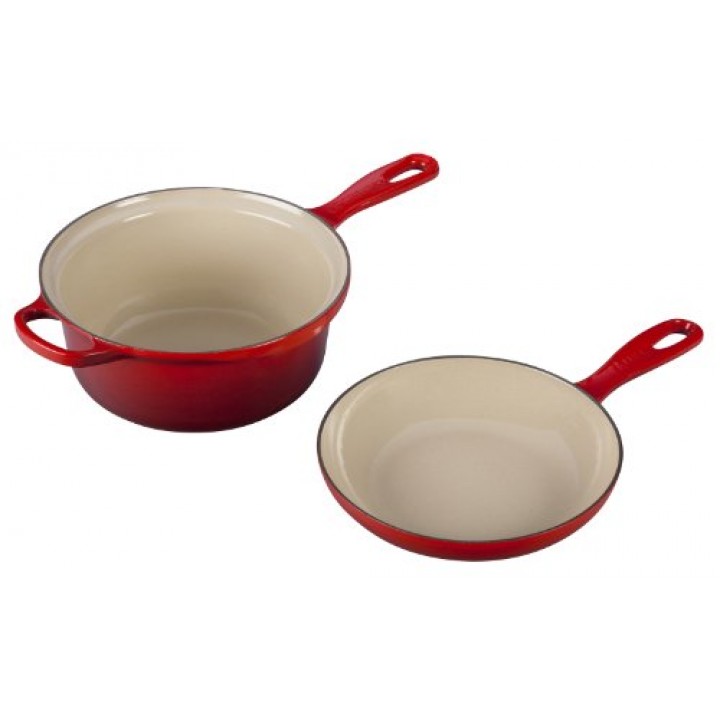 Ковш-сковорода 2-в-1 22 см Вишня, Le Creuset, 25044220602460, Чугун