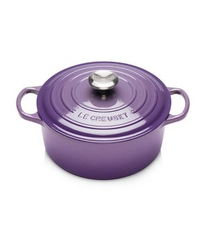 Кастрюля круглая 24 см Ультрафиолет, стальная ручка, Le Creuset, 21177247222430, Чугун