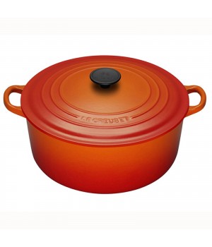 Кастрюля круглая 26 см Огненная лава, стальная ручка, Le Creuset, 21177260902430, Чугун