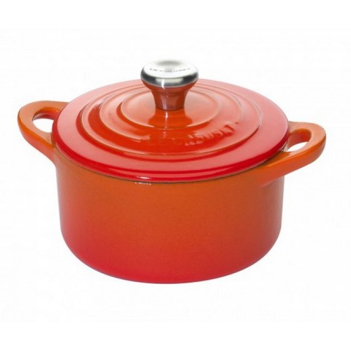 Кастрюля круглая 10 см Огненная лава, стальная ручка, Le Creuset, 21001100900461, Чугун