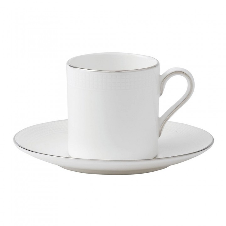 Кофейная пара, 80мл, Vera Wang Blanc Sur Blanc, Wedgwood, фарфор