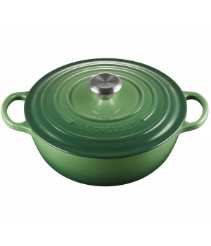 Казан 26 см, Зелёный бамбук, стальная ручка, чёрная эмаль, LE CREUSET, 21114264080430, чугун