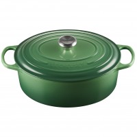 Утятница 31 см, Зелёный бамбук, стальная ручка, LE CREUSET, 21178314082430, чугун