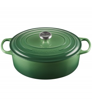 Утятница 31 см, Зелёный бамбук, стальная ручка, LE CREUSET, 21178314082430, чугун