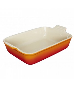 Блюдо прямоугольное Heritage 19 см Огненная лава, Le Creuset, 91004719090100, Керамика