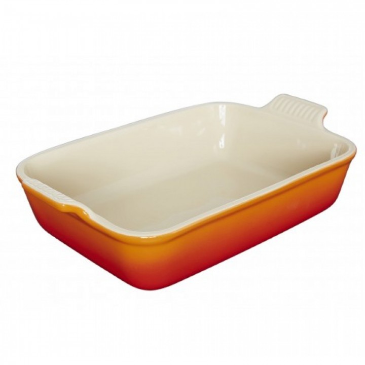 Блюдо прямоугольное Heritage 19 см Огненная лава, Le Creuset, 91004719090100, Керамика