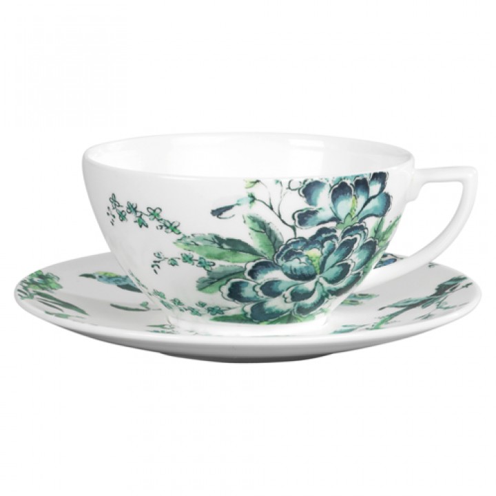 Чайная чашка с блюдцем J.Conran Chinoiserie White, Wedgwood, фарфор