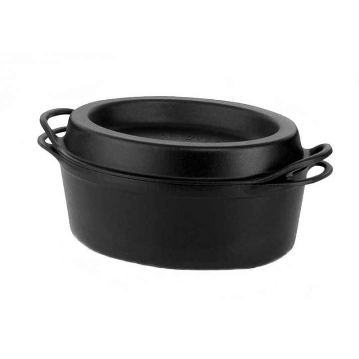 Кастрюля Дофу овальная 30 см Чёрный , Le Creuset, 25084300000460, Чугун