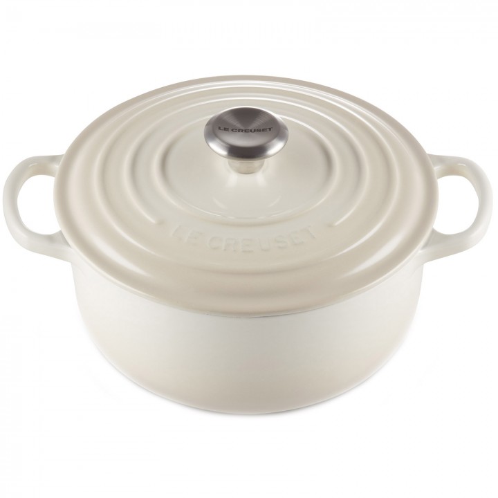 Кастрюля круглая 26 см Меренга, стальная ручка, Le Creuset, 21177267164430, Чугун