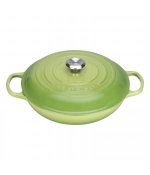 Кастрюля низкая 30 см Пальмовый, стальная ручка, Le Creuset, 21180304262430, Чугун