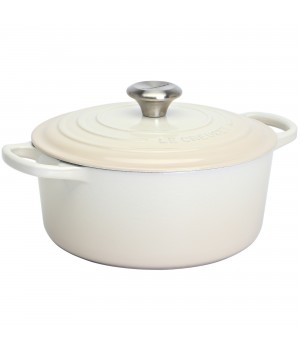 Кастрюля круглая 24 см Меренга, стальная ручка, Le Creuset, 21177247164430, Чугун