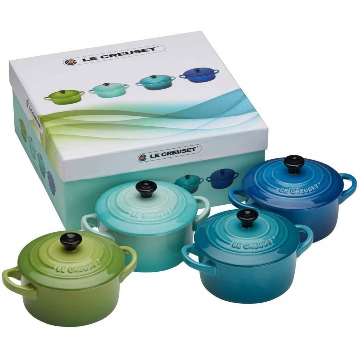 Набор из 4 кокотниц 10 см «Морской», Le Creuset, 79212105139100, Керамика