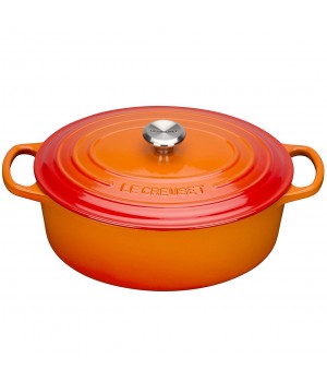 Утятница 29 см Огненная лава, стальная ручка , Le Creuset, 21178290902430, Чугун