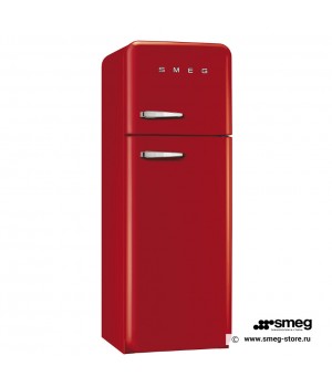 Smeg FAB30RR1 - отдельностоящий двухдверный холодильник красный.