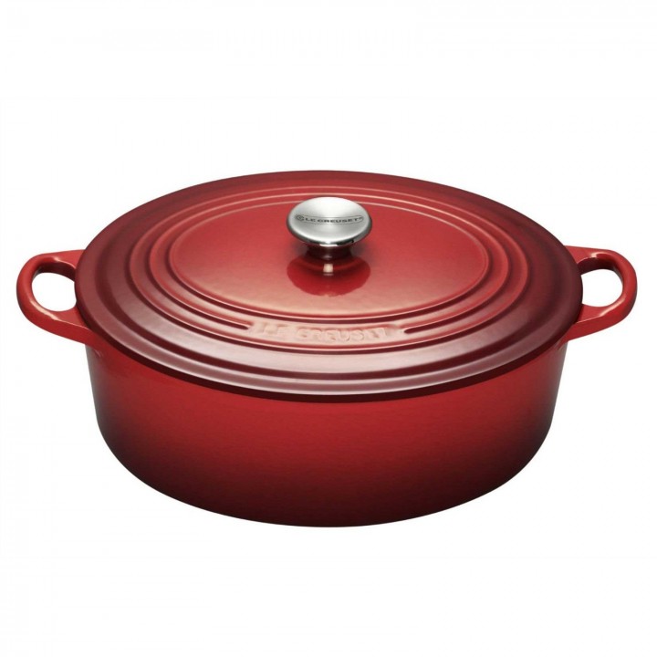 Утятница 31 см Вишня, стальная ручка , Le Creuset, 21178310602430, Чугун