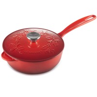 Сотейник 21 см Holly Вишня, стальная ручка на крышке, Le Creuset, 21993210602460, Чугун