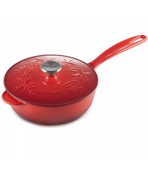 Сотейник 21 см Holly Вишня, стальная ручка на крышке, Le Creuset, 21993210602460, Чугун