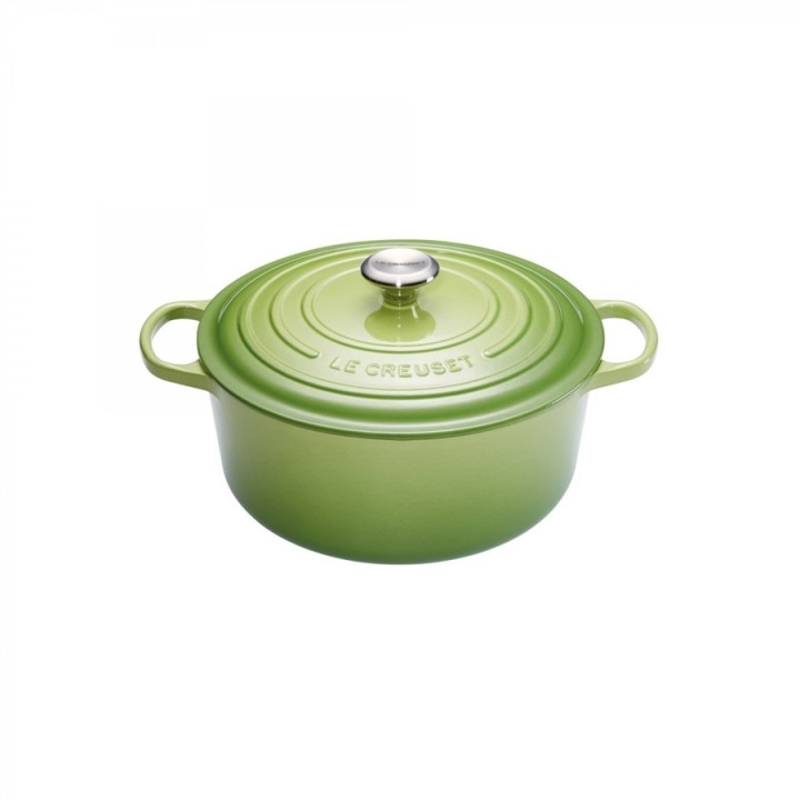 Кастрюля круглая 28 см Пальмовый, стальная ручка, Le Creuset, 21177284262430, Чугун