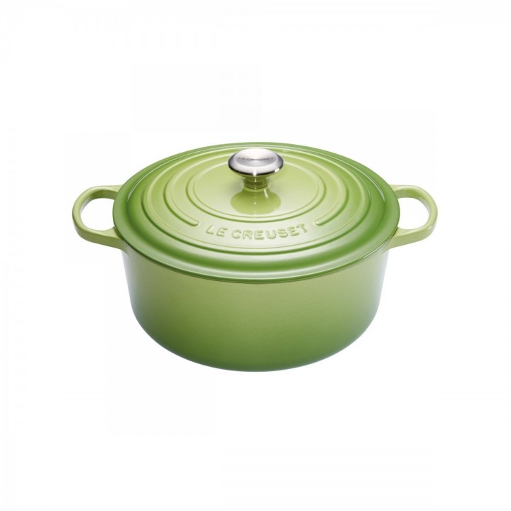 Кастрюля круглая 24 см Пальмовый, стальная ручка, Le Creuset, 21177244262430, Чугун